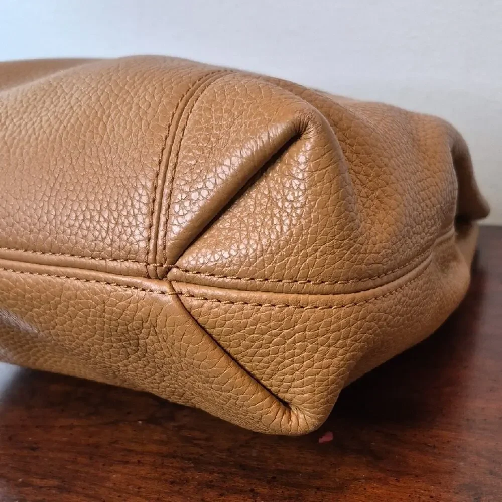 Michael Kors Camel Pebbled Leather Chain-Handle Tote EUC